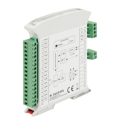 Módulo de entrada analógico - DAT3017-I - DATEXEL SRL - Modbus RTU / RS-485 / RS-232