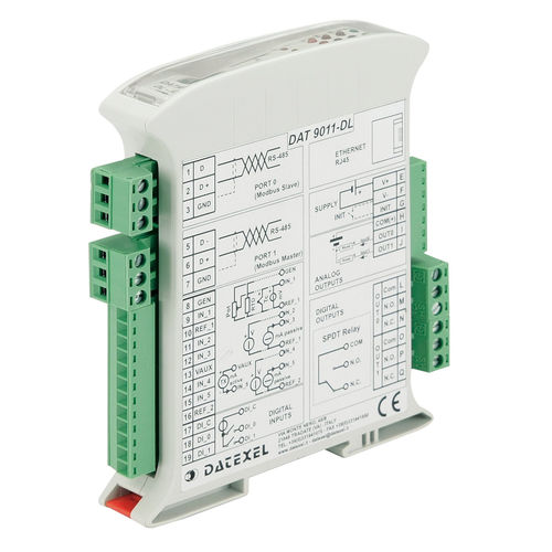 Módulo de adquisición de datos multicanal - DAT9011-DL - DATEXEL SRL - en riel DIN / Modbus RTU esclavo / Ethernet