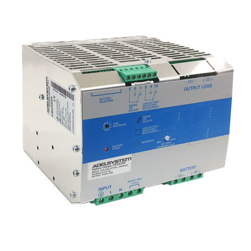 Cargador de baterías conmutado - CB2420A - ADELSYSTEM - para rack para distribución eléctrica / para control de acceso / en riel-DIN