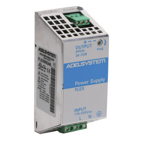 Alimentación eléctrica en riel DIN - FLEX6024A - ADELSYSTEM - AC/DC / de salida simple / estabilizada
