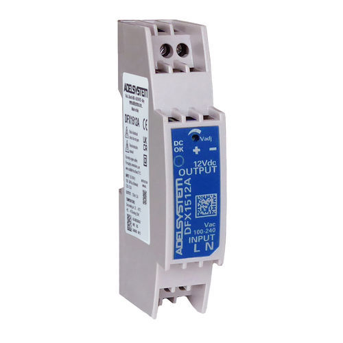 Alimentación eléctrica en riel DIN - DFX1512A - ADELSYSTEM - 1U / AC/DC / de salida simple