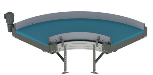 Transportador de banda - TS 1600-140 - Transnorm System GmbH - curvo / de transporte / de maletas