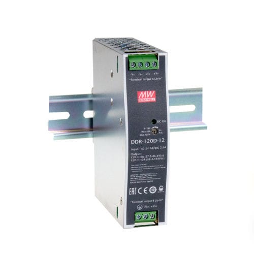 Convertidor DC/DC variación de intensidades de entrada 2:1 - DDR-120A-24 - Sunpower UK - de alta potencia / en riel DIN / EN50155