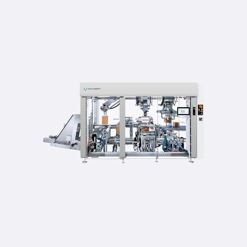 Formadora-encajonadora-cerradora de cajas de cartón automática - Gerhard Schubert GmbH - para la industria agroalimentaria / para la industria de las bebidas / para la industria cosmética