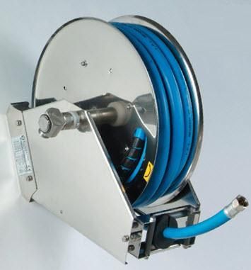 Enrollador de tubo - AUTO X3 - SAURO ROSSI & C. Snc - Avvolgitubo Hose-reel - retráctil / para instalación en pared / de acero inoxidable