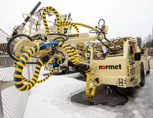 Máquina de proyección hormigón - SPRAYMEC SF 050 - Normet - con motor diésel / eléctrica / hidráulica