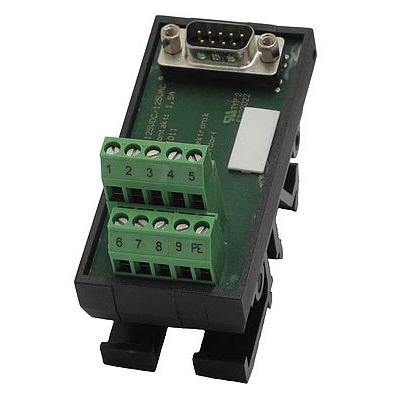 Módulo de transmisión de datos para conector Sub-D - USV-S-9-S  - KALEJA GmbH - con terminales de tornillos / para montaje sobre riel DIN