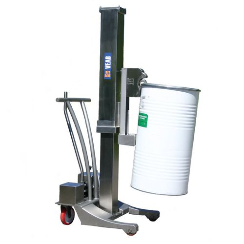 Elevador para barriles manual - BS120 - VEAB - de columnas / con asidero / de acero inoxidable