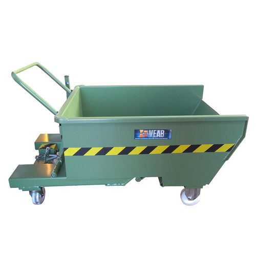 Volquete basculante para residuos -  BS125 - VEAB - de acero inoxidable / de acero / para carretilla elevadora