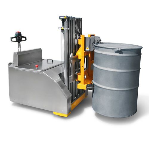 Apiladora eléctrica - BS106 PF - VEAB - con operador a pie / 24 V / para bidones