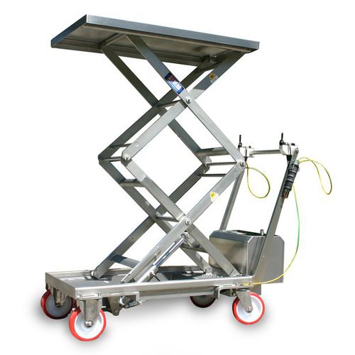 Mesa elevadora de doble tijera - BS130 CP2 - VEAB - manual / neumática / móvil
