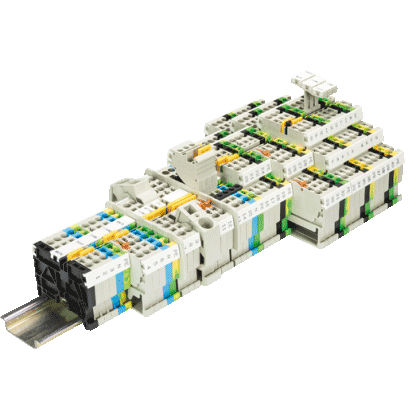 Bloque de conexión en riel-DIN - FASIS WKFN series - WIELAND ELECTRIC - de muelle