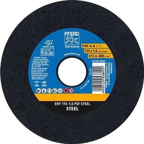 Disco tronzador de metal - EHT 115-1,6 PSF - PFERD - para acero / fino / para amoladora angular