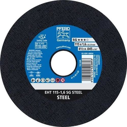 Disco tronzador de metal - EHT 115-1,6 SG - PFERD - para acero / fino