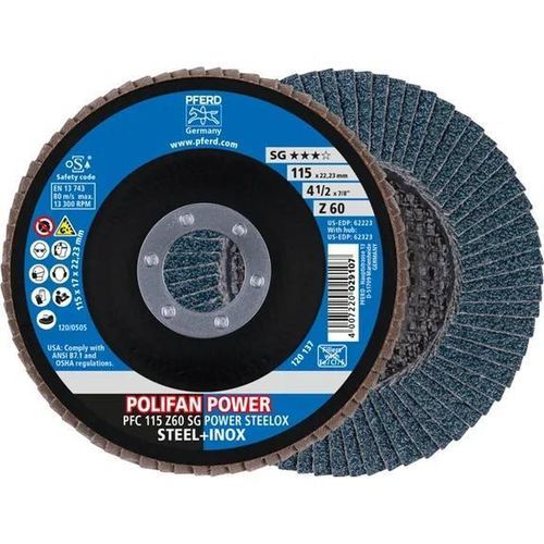 Disco de láminas de acabado - PFC 115 Z 60 SG - PFERD - para acero inoxidable / de circonio