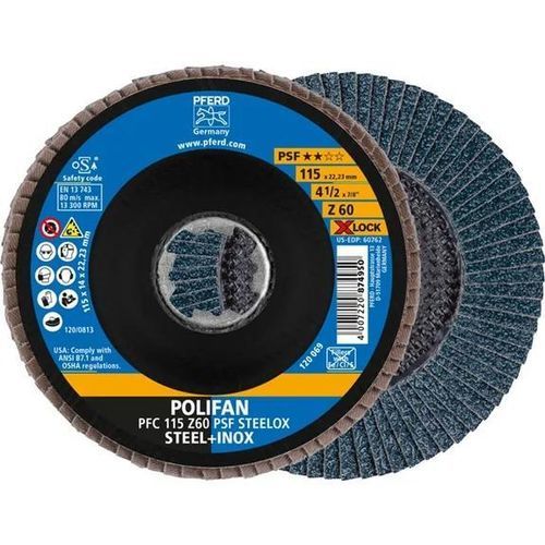 Disco de láminas de acabado - PFC 115 Z 60 PSF STEELOX/X-LOCK - PFERD