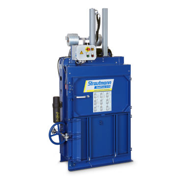 Prensa de balas para cartón - BalePress 3 CD - Strautmann Umwelttechnik - para residuos / vertical / de carga frontal