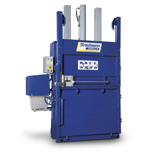 Prensa de balas para cartón - BalePress 28 - Strautmann Umwelttechnik - para films / vertical / de carga frontal