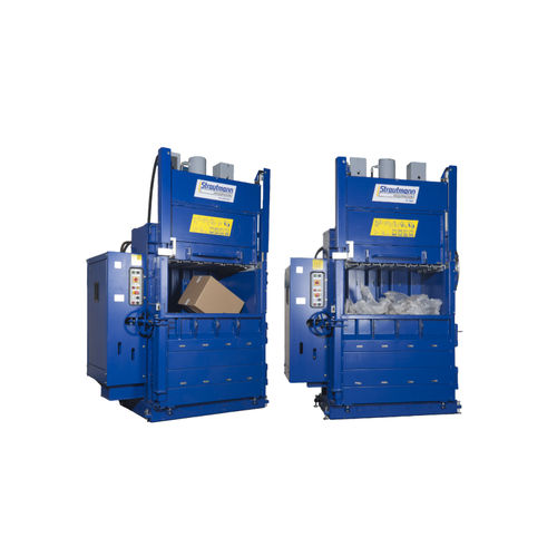 Prensa de balas para cartón - PP 1208, PP 1208 Plus70  - Strautmann Umwelttechnik - para papel / vertical / de carga frontal
