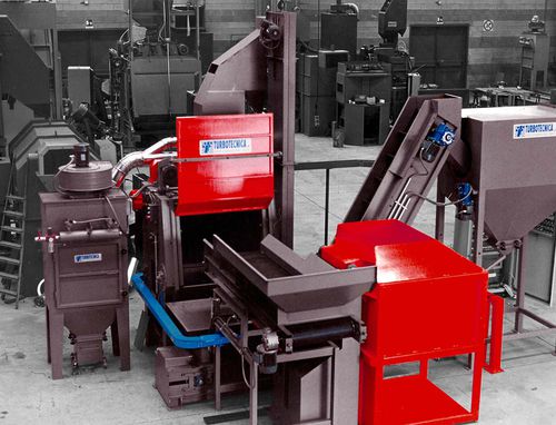 Granalladora de banda - TB G - TURBOTECNICA - para productos a granel / para metal / continua