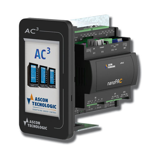 Controlador programable de automatización compacto - AC3nP - ASCON TECNOLOGIC - salidas / salidas analógicas / con tarjetas de E S extensibles