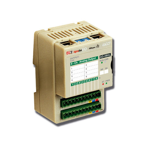 Módulo E/S analógico - AO-08HL - ASCON TECNOLOGIC - CANopen / Modbus / 8 S