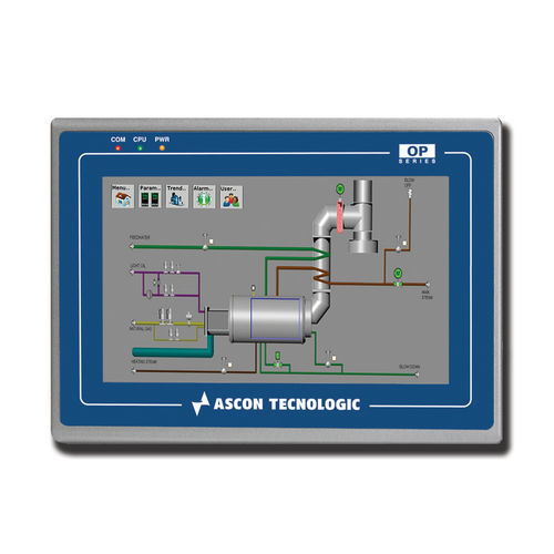 Terminal de operador con pantalla táctil resistiva - OPMT 8072IP - ASCON TECNOLOGIC - empotrable / 800 x 480 / Dual Core