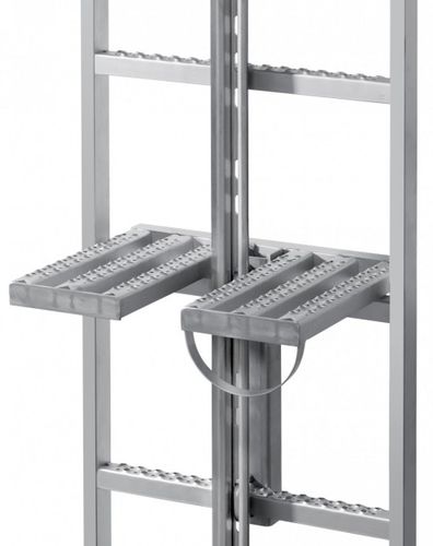 Escalera de acero inoxidable - 9625021  - Hailo Professional - simple / plegable / de plataforma