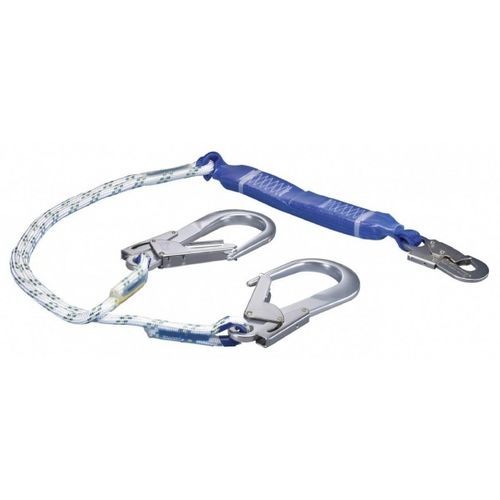 Cabo de anclaje anticaída de cuerda - 6007001  - Hailo Professional - doble / con absorbedor de choques