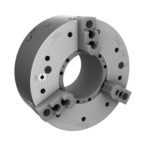 Mandril de torno automático - BIG BORE series - SMW AUTOBLOK - 3 mordazas / para mecanizado / neumático