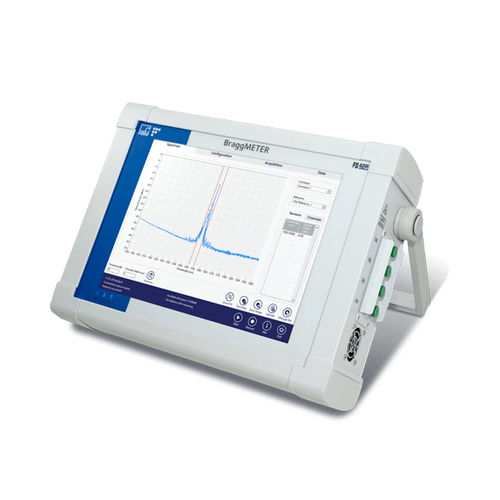 Interrogador de sensor de fibra óptica con pantalla táctil - BraggMETER - HBM Test and Measurement - de campos / para laboratorio / portátil