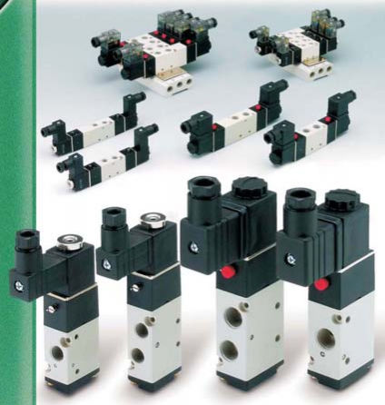 Distribuidor neumático accionado por solenoide - V series - Farbo - de 3/2 vías / de 5/2 vías / de 5/3 vías