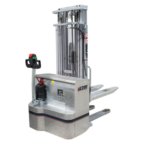 Apiladora eléctrica - TEX series - ICEM - con operador a pie / de acero inoxidable