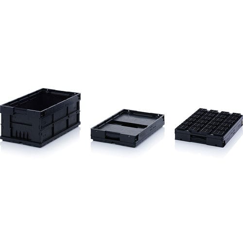 Cajón de plástico - ESD F-KLT 6410 - AUER Packaging GmbH - para almacenamiento / plegable / conductor