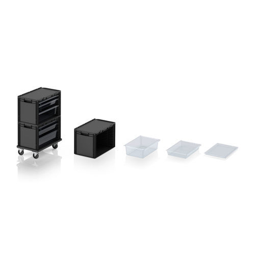 Armario de almacenamiento - ESD SD series - AUER Packaging GmbH - con ruedas / con cajones / de metal