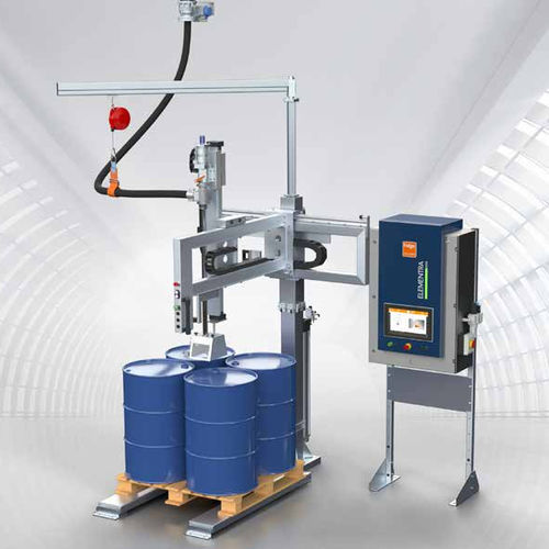 Llenadora de bidones sobre paleta - ELEMENTRA&reg; 17 - Feige Filling - semiautomática / IBC / para líquido
