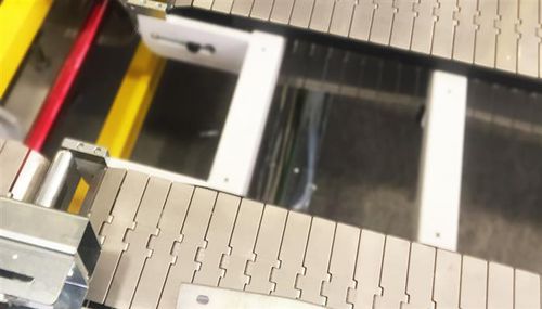 Cadena para transporte de acero inoxidable - Mectra - de láminas