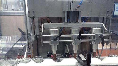 Llenadora taponadora etiquetadora automática - RTE3U - PMR System Group - controlada por PLC / para salsa / para crema