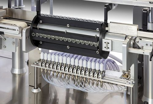 Máquina de limpieza de aire comprimido - MBB 200 - Romaco Group - por vacío / automática / para botellas