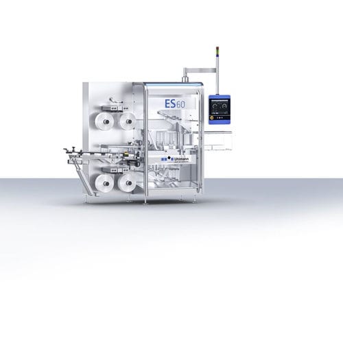 Máquina de colocación de cinta estirable - ES 60 - Uhlmann Pac-Systeme GmbH & Co. KG - para la industria farmacéutica / de cartón