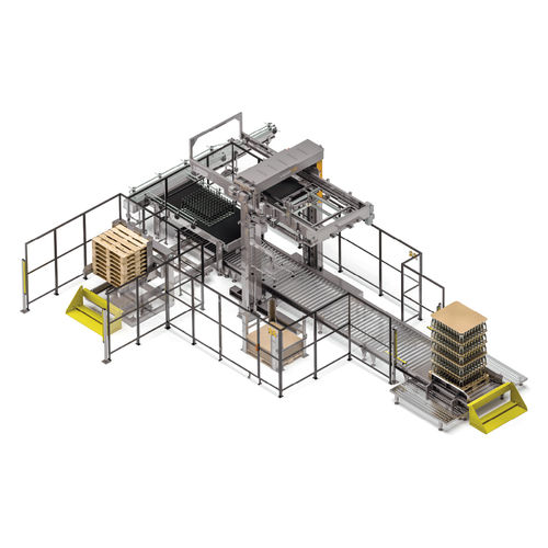 Despaletizador automático - VEGA 120A - TMG Impianti S.p.a. - de columna / por empuje / para la industria alimentaria y de la bebida