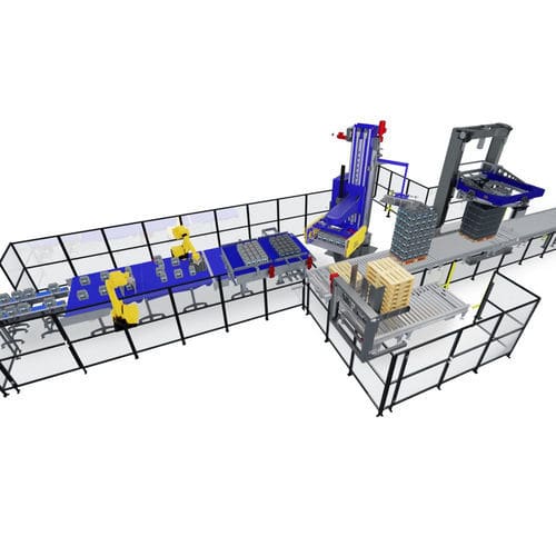 Paletizador robotizado - AUTOMA - TMG Impianti S.p.a. - para botellas / de bebidas / automático