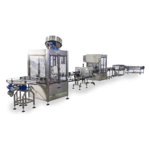Llenadora tapadora automática - Linea Soffiatura, Riempimento, Controllo Peso e Tappatura - SEVEN FLUSS S.r.l. - de productos alimentarios / ponderal