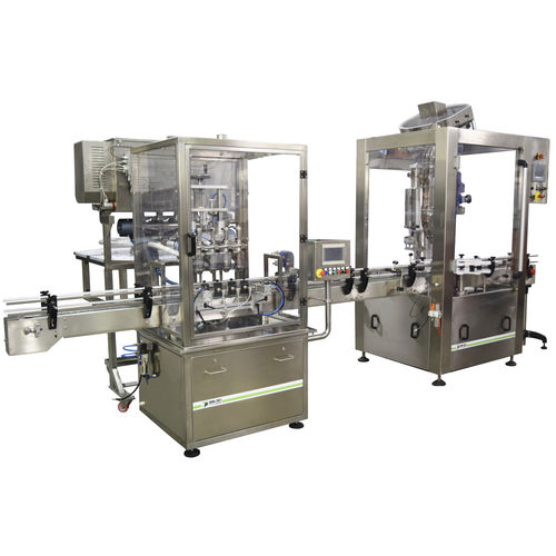 Llenadora tapadora automática - MR 4 – MTS 1 - SEVEN FLUSS S.r.l. - de productos alimentarios / monobloque / volumétrica