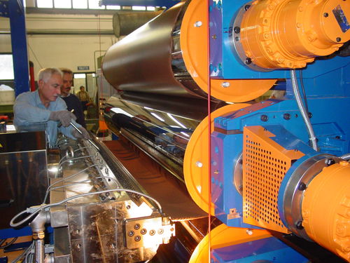 Línea de extrusión 3 capas - ICMA San Giorgio - de placas / para WPC