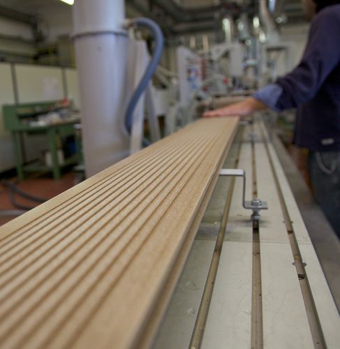 Línea de extrusión monoestrato - ICMA San Giorgio - de perfiles / para PP / para WPC