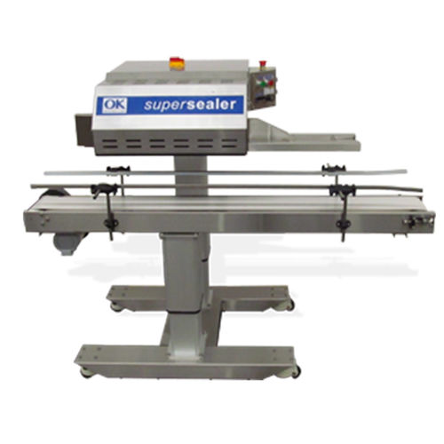Selladora rotativa - Supersealer SS2 - OK International - de aire caliente / semiautomática / de bolsas