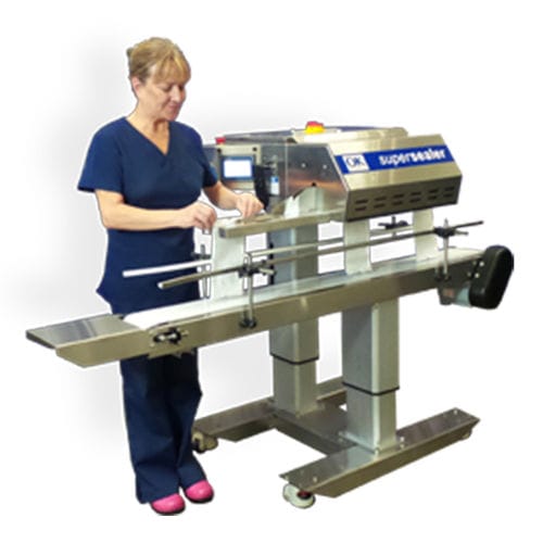 Selladora rotativa - Supersealer MBS20 - OK International - semiautomática / de bolsas / médica