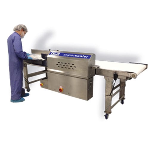 Termoselladora continua - T-PAK 500 - OK International - semiautomática / de bolsas / para la industria agroalimentaria