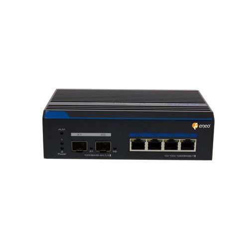 Conmutador Ethernet administrable - IAM-5SG1004MMA - eneo - 4 puertos / gigabit / para montaje sobre riel DIN